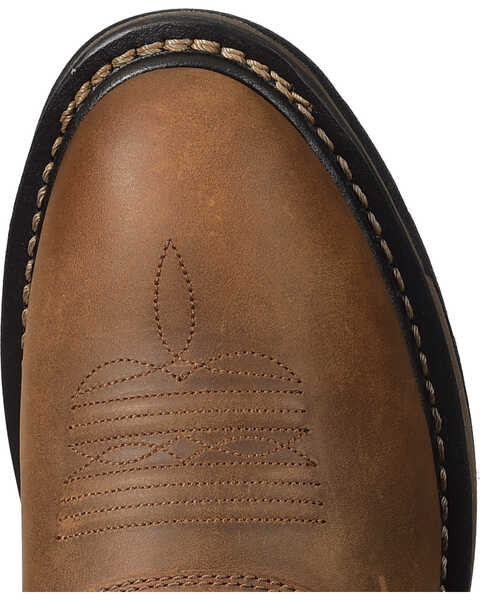 Image #6 - Ariat Men's WorkHog® Pull On Work Boots - Round Toe, Bark, hi-res