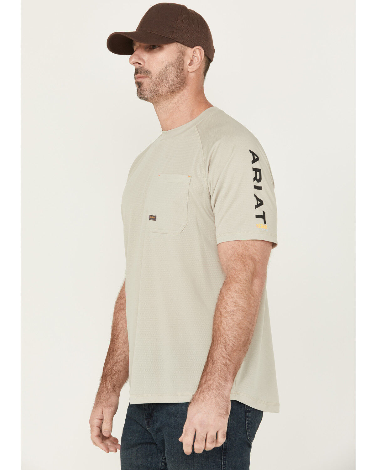 Image #2 - Ariat Men's Rebar Heat Fighter Short Sleeve Pocket Work Shirt - Big, Grey, hi-res