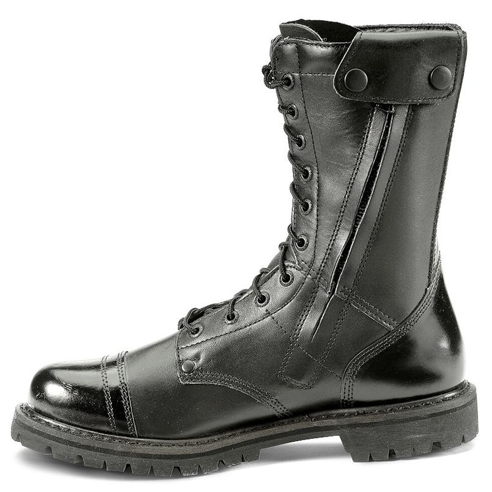 Rocky 10" Zipper Jump Boots - Round Toe, Black, hi-res