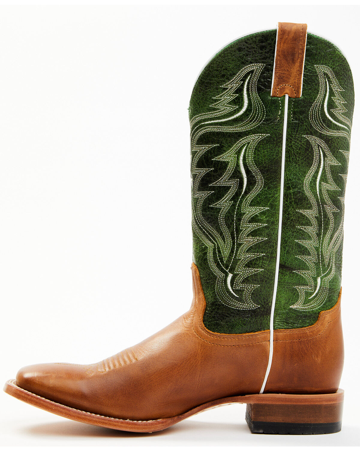 Image #3 - Cody James Men's Peridot Green Leather Western Boots - Broad Square Toe, , hi-res