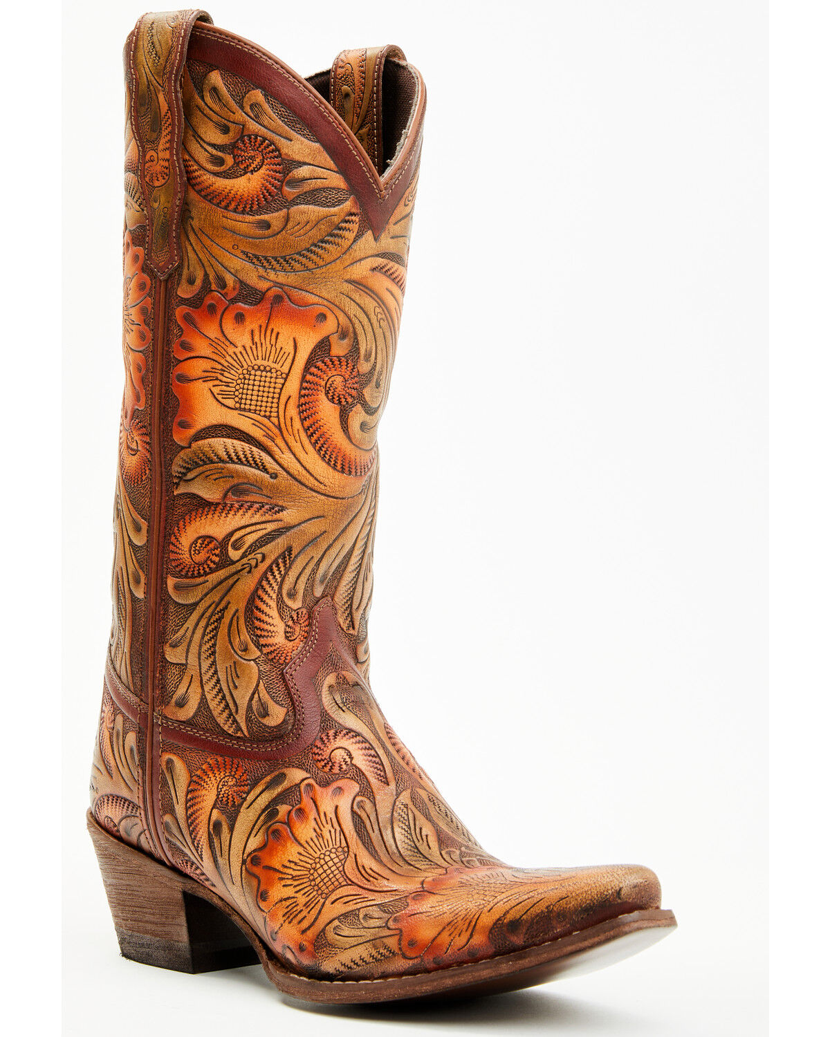 Image #1 - Shyanne Women's Sweetest Thing Tooled Western Boots - Snip Toe, Multi, hi-res
