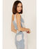 Image #5 - Understated Leather Women's Lil Mamma Denim Leather Bustier Top, Blue, hi-res
