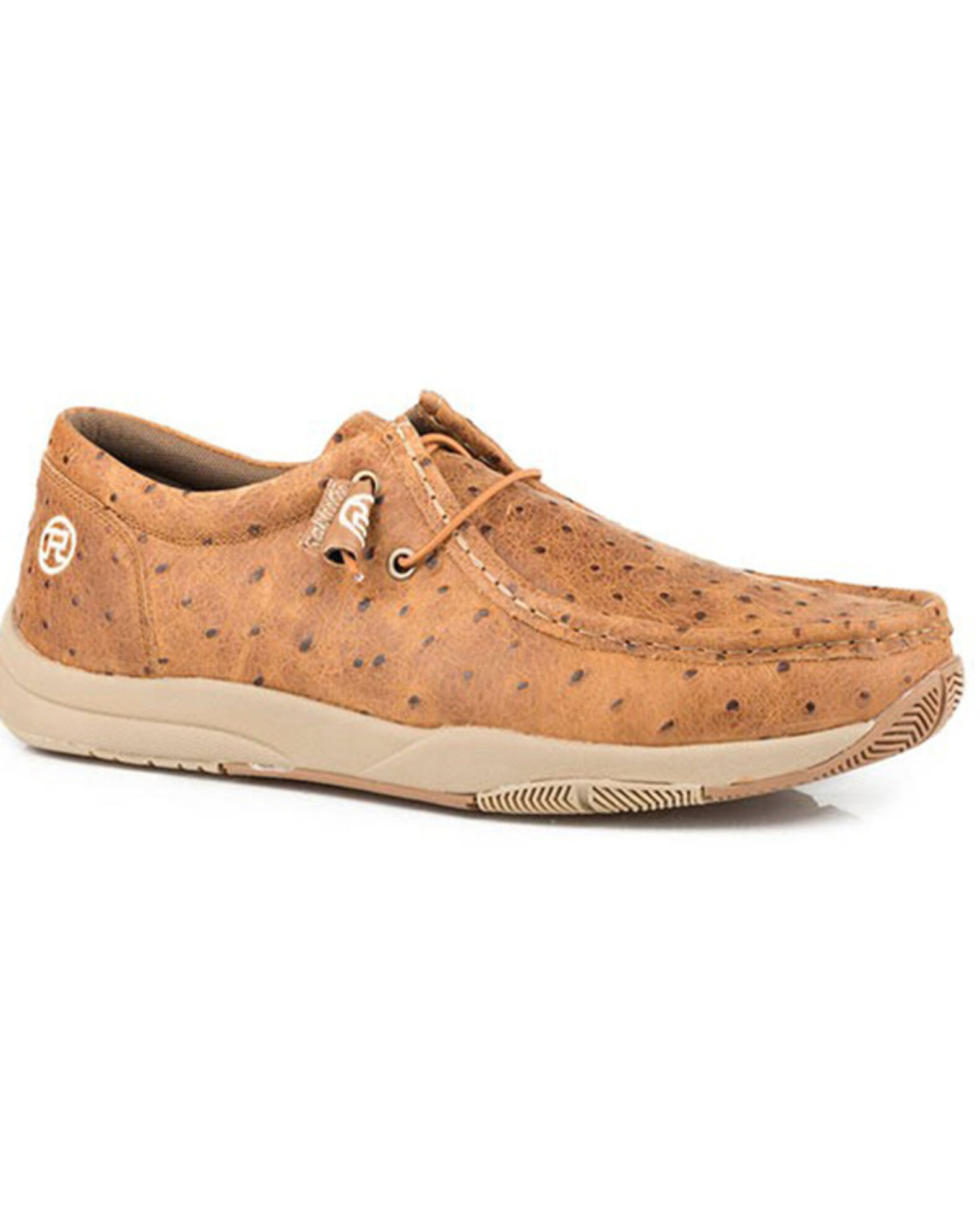 Roper Men s Clear Cut Low Stamped Ostrich Leather Chukka Shoe
