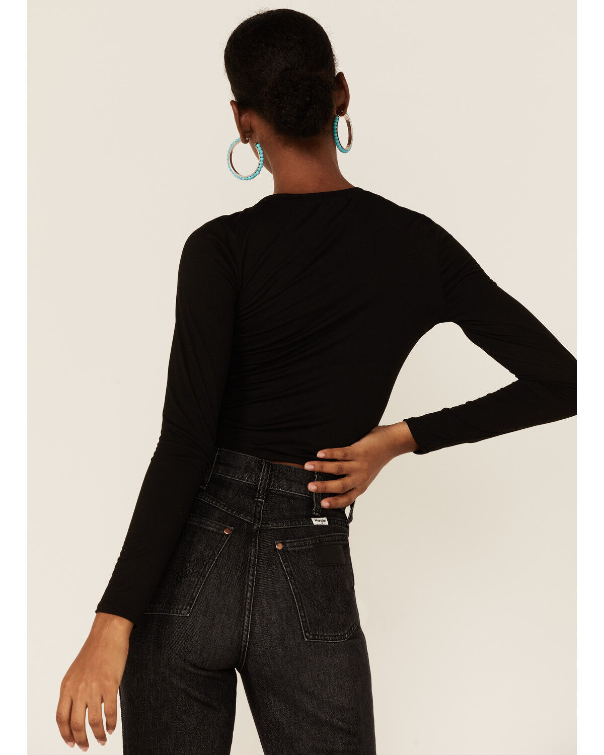 Image #3 - Moa Moa Women's Cinched Top, Black, hi-res