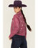 Image #1 - Mauritius Leather Women's Christy Star Zip-Front Moto Leather Jacket, Pink, hi-res