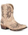 Roper Women's Amelia Western Booties - Snip Toe, Tan, hi-res