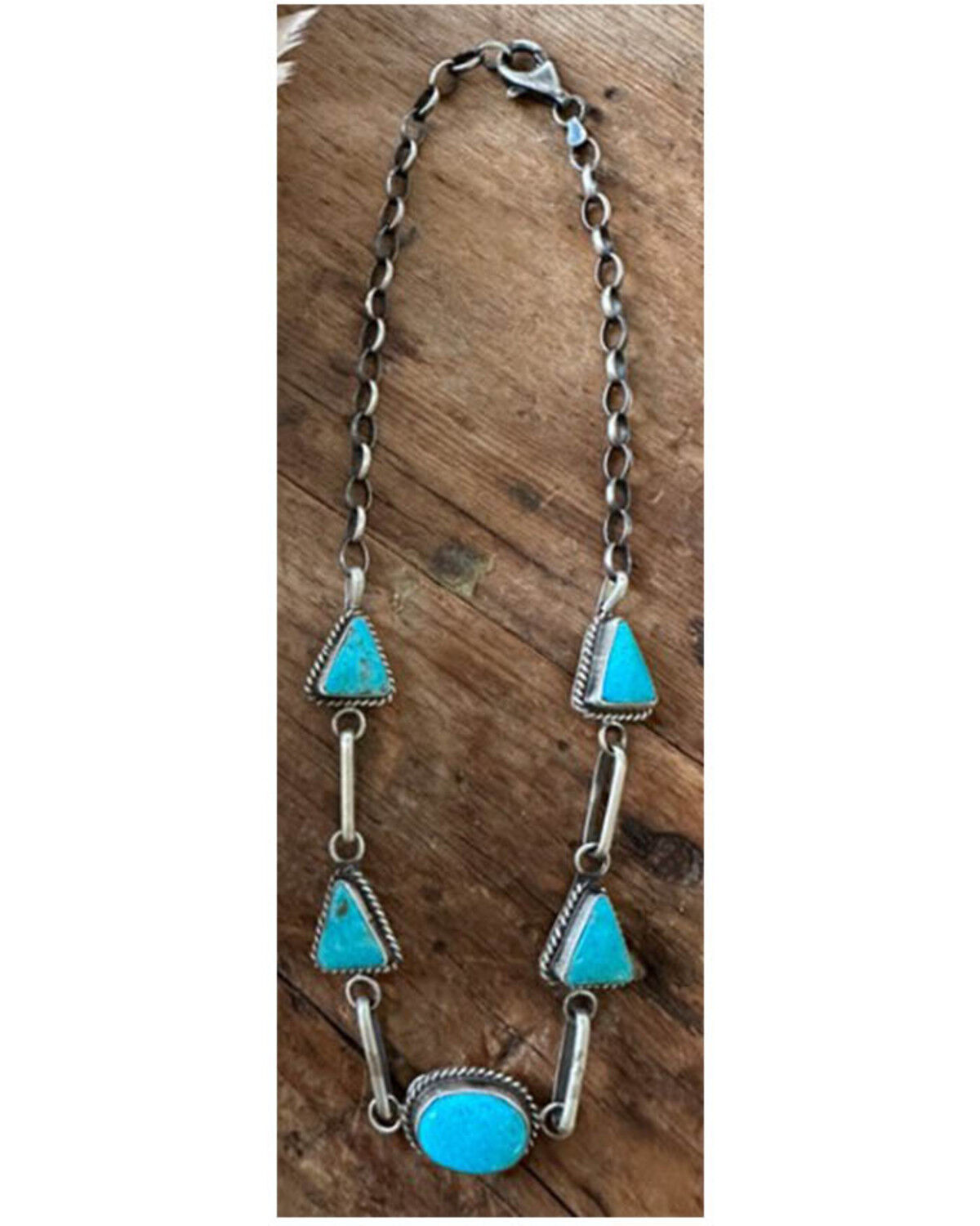 Image #1 - Cinnabar Ranch Co Women's 5 Stone Kingman Turquoise Necklace, Turquoise, hi-res