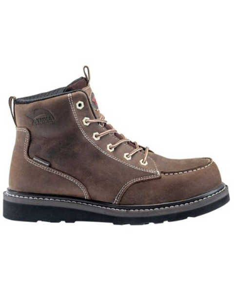 Image #2 - Avenger Men's 7509 Waterproof Mid Wedge Work Boots - Carbon Safety Toe, Brown, hi-res