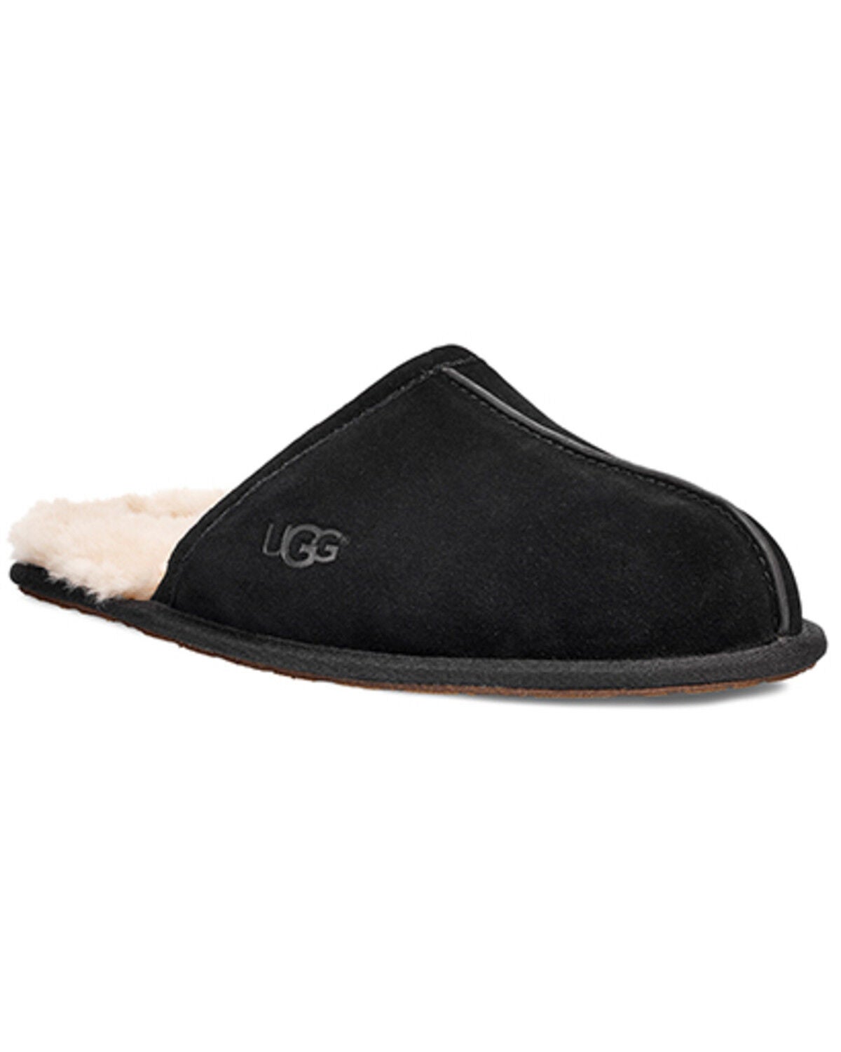 UGG Men's Scuff Suede House Slippers, Black, hi-res