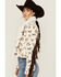 Image #2 - Panhandle Women's Conversation Print Fur Fringe Jacket, Cream, hi-res