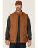 Image #1 - Hawx Men's Rust Copper Browder Weathered Duck Zip-Front Insulated Work Vest, Rust Copper, hi-res