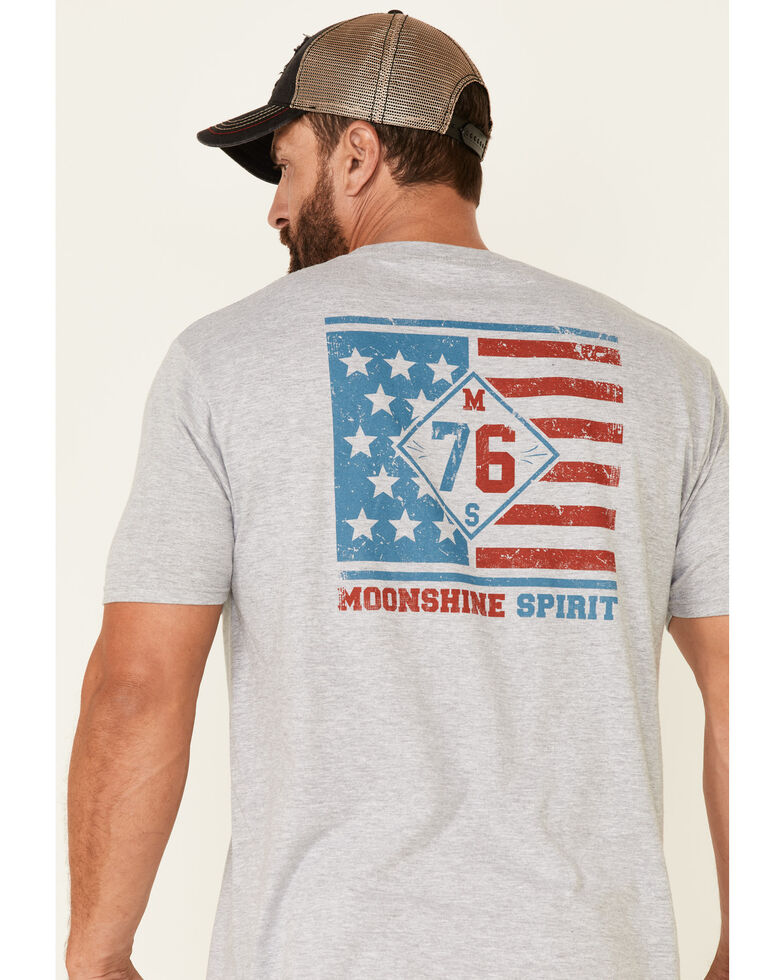 Moonshine Spirt Men's Grey Shine On 76 Graphic Short Sleeve T-Shirt , Grey, hi-res