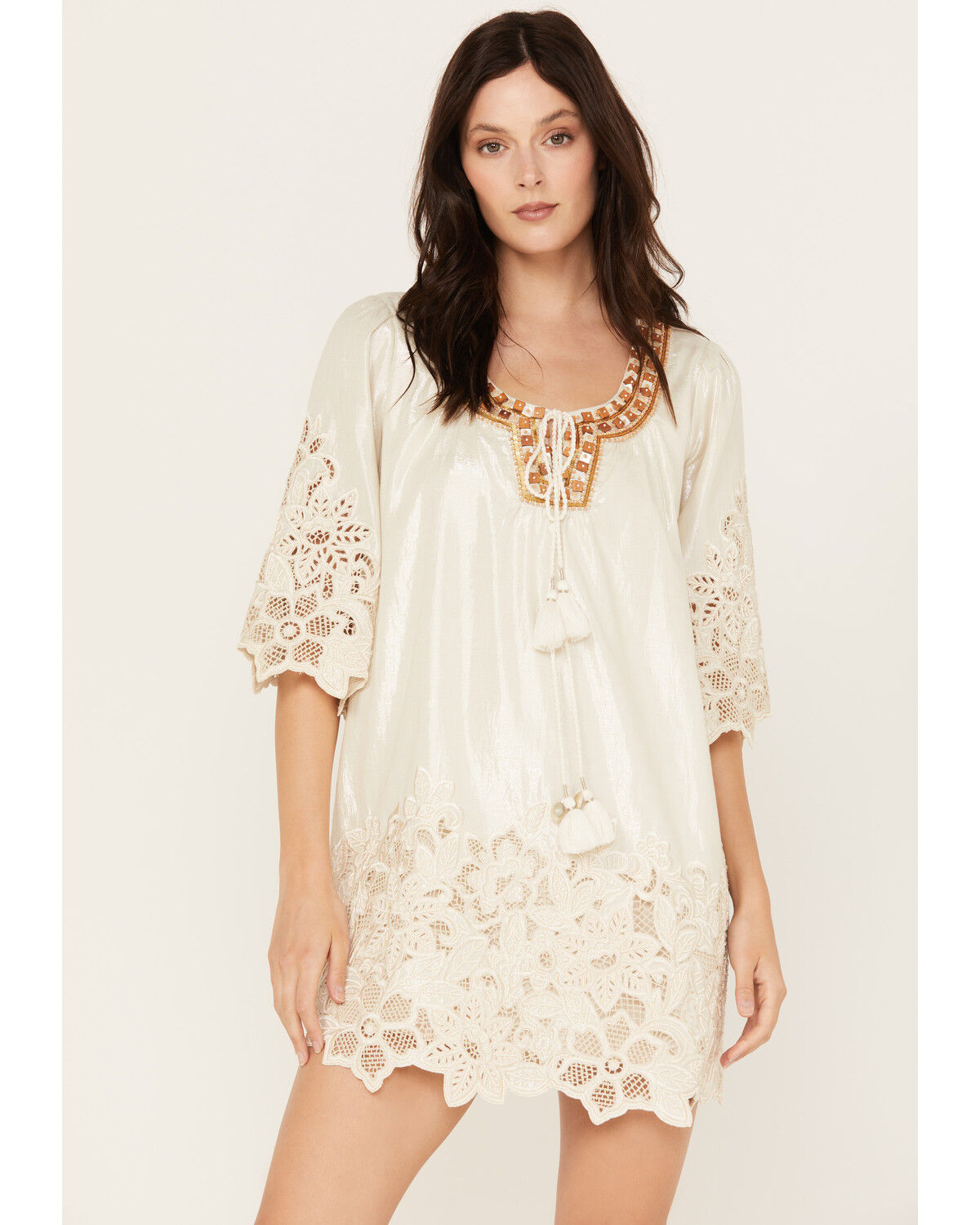 Image #1 - Shyanne Women's Bridal Mini Dress, Cream, hi-res