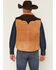 Image #4 - Cripple Creek Men's Suede Color Block Snap Puffer Vest, Cognac, hi-res