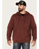 Image #1 - Brothers and Sons Heavy Weathered Hooded Jacket, Burgundy, hi-res