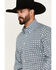 Image #2 - Cinch Men's Medallion Print Long Sleeve Button-Down Stretch Western Shirt, Blue, hi-res