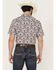 Image #4 - Gibson Trading Co Men's Grand Finale Floral Paisley Print Short Sleeve Snap Western Shirt, White, hi-res