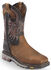 Justin Men's Tanker Western Work Boots - Steel Toe, Timber, hi-res