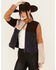 Image #1 - Cleo + Wolf Women's Carter Colorblock Suede Zip-Up Jacket, Bark, hi-res