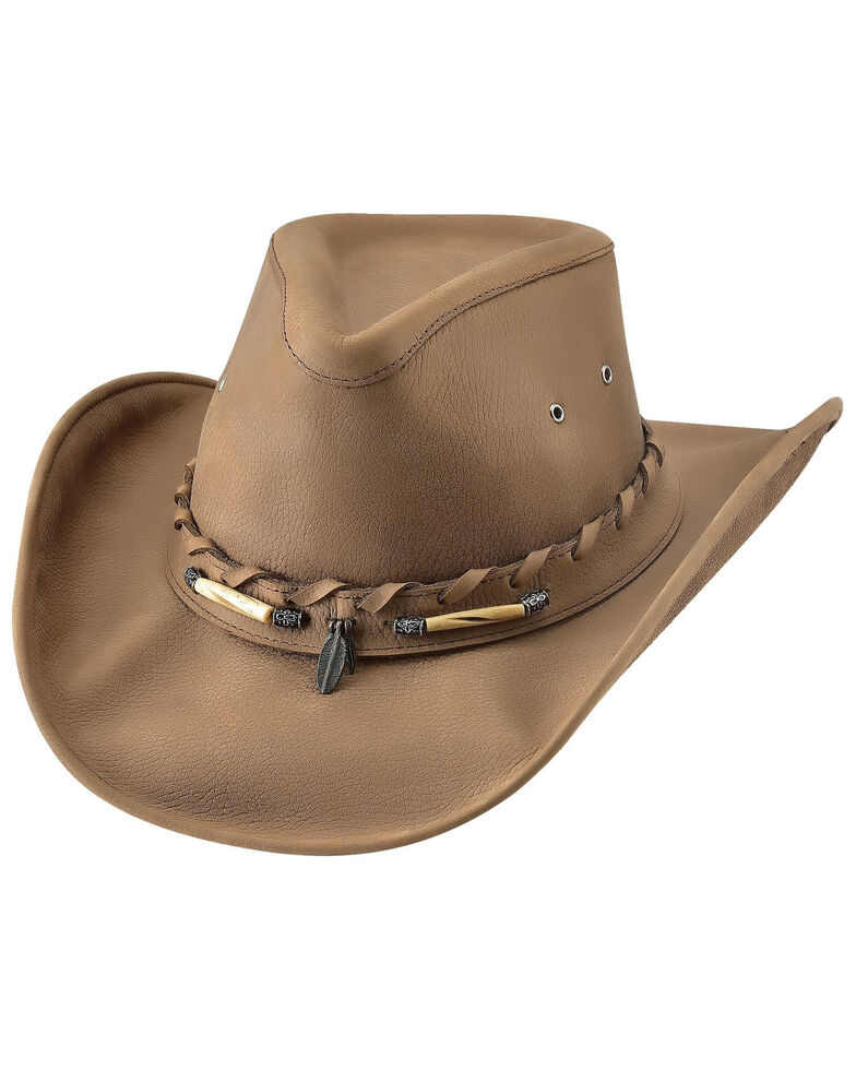 Bullhide Camel Briscoe Top Grain Leather Western Hat , Camel, hi-res