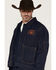 Image #4 - Dickies X Harley Davidson Men's Dark Wash Embroidered Zip-Up Denim Jacket, Dark Wash, hi-res