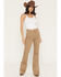Image #1 - Wrangler Retro Women's Emersyn Bailey High Rise Trouser Stretch Denim Jeans, Tan, hi-res