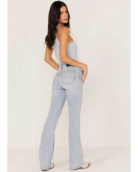 Image #3 - Cleo + Wolf Women's South Coast High Rise Light Wash Stretch Bootcut Jeans, Blue, hi-res