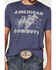 Image #3 - Wrangler Men's American Cowboys Rodeo Graphic T-Shirt , Indigo, hi-res
