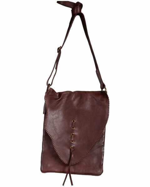 Scully Women's Whipstitch Crossbody Bag , Chocolate, hi-res
