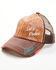 Image #1 - Catchfly Women's Let's Rodeo Ball Cap, Orange, hi-res