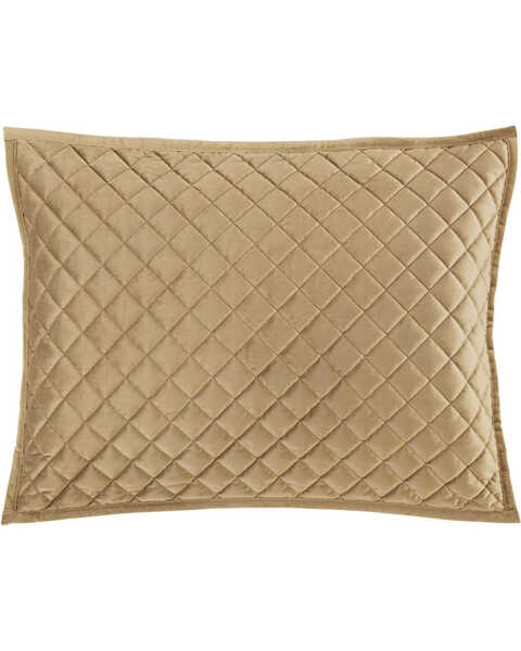 HiEnd Accents Standard Oatmeal Diamond Quilted Shams, Tan, hi-res