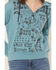 Image #3 - Shyanne Women's Rodeo Rebel Pullover Hoodie, Turquoise, hi-res