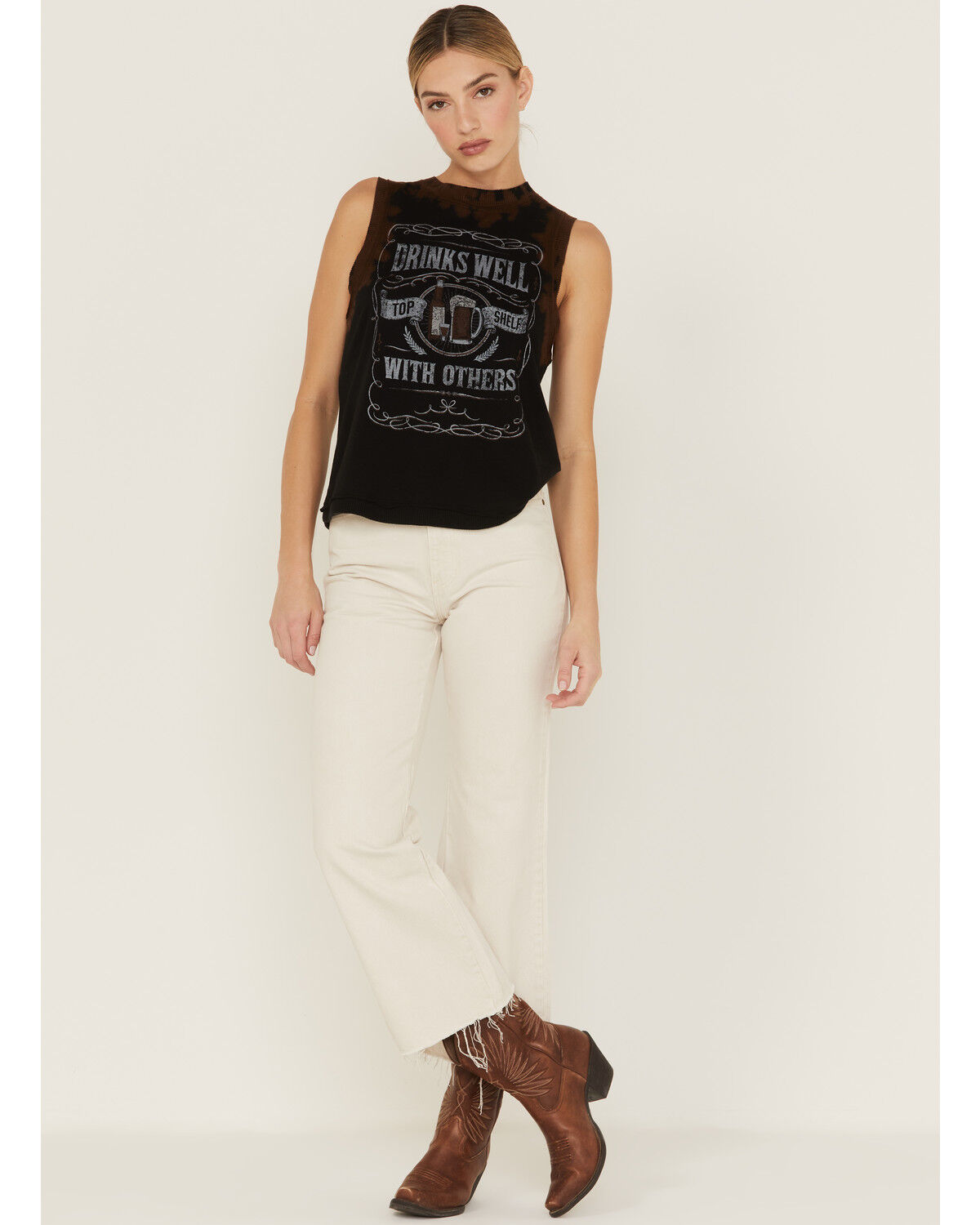Image #2 - Cleo + Wolf Women's Drinks Well With Others Graphic Tie Dye Tank, , hi-res