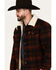 Image #2 - Cinch Men's Plaid Print Sherpa Lined Trucker Jacket, Red, hi-res
