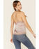 Image #4 - Wishlist Women's Satin Lace Trim Button Down Cami Tank Top, Blush, hi-res