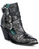 Image #1 - Corral Women's Studded Metallic Fashion Booties - Round Toe, Silver, hi-res