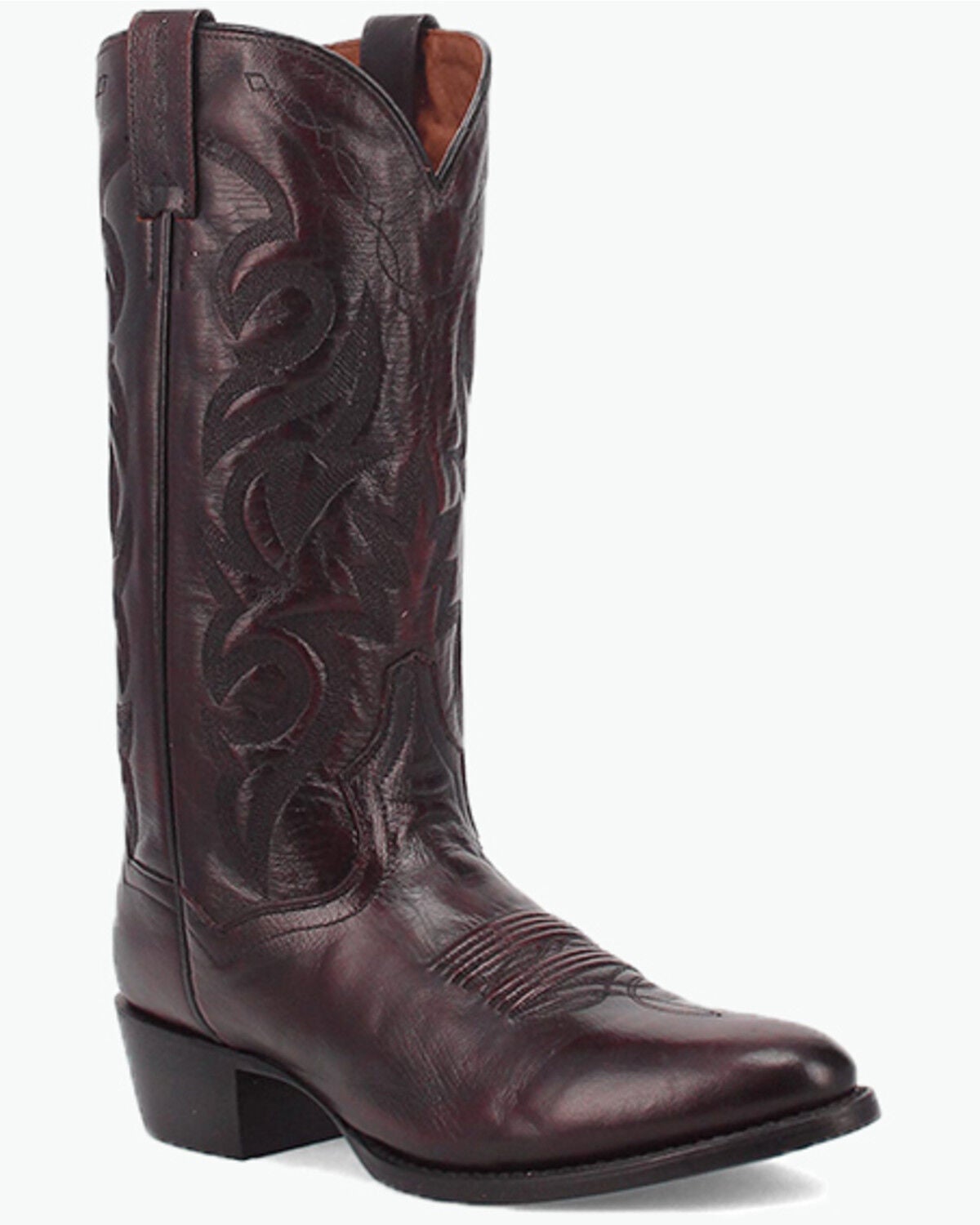Image #2 - Dan Post Men's Mignon Western Boots - Round Toe, Black Cherry, hi-res