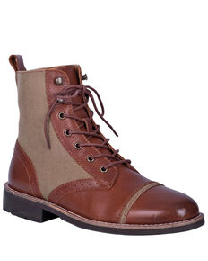 Dingo Men's Andy Lace Boots - Round toe, Brown, hi-res
