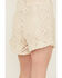 Image #4 - Miss Me Women's High Rise Crochet Shorts, Beige, hi-res