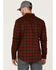 Image #4 - Cody James Men's FR Plaid Print Long Sleeve Snap Work Shirt - Tall , Dark Red, hi-res