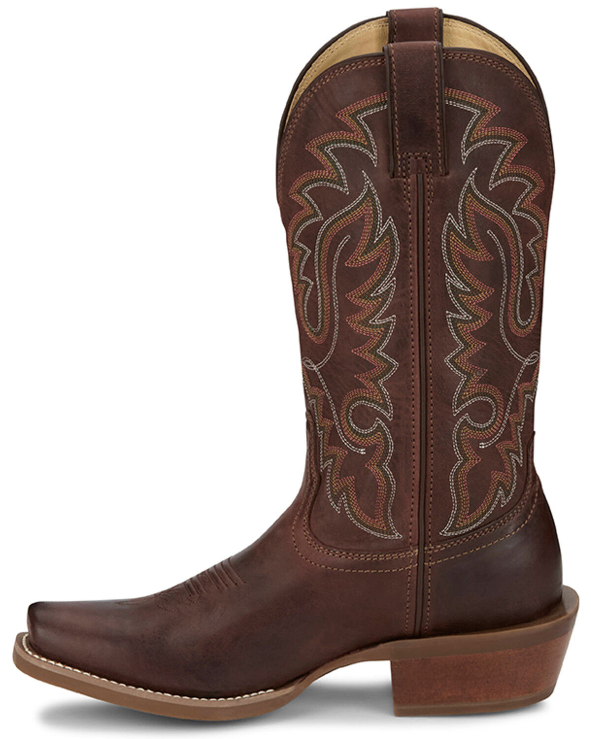 Image #3 - Justin Men's Cowboy Town Bay Western Boots - Square Toe, Brown, hi-res