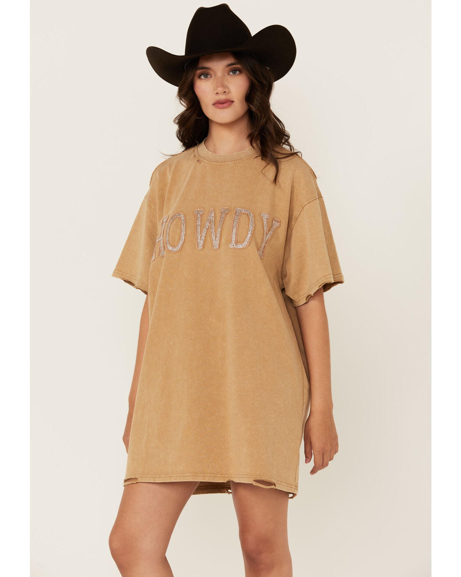 T shirt dress tan outlet