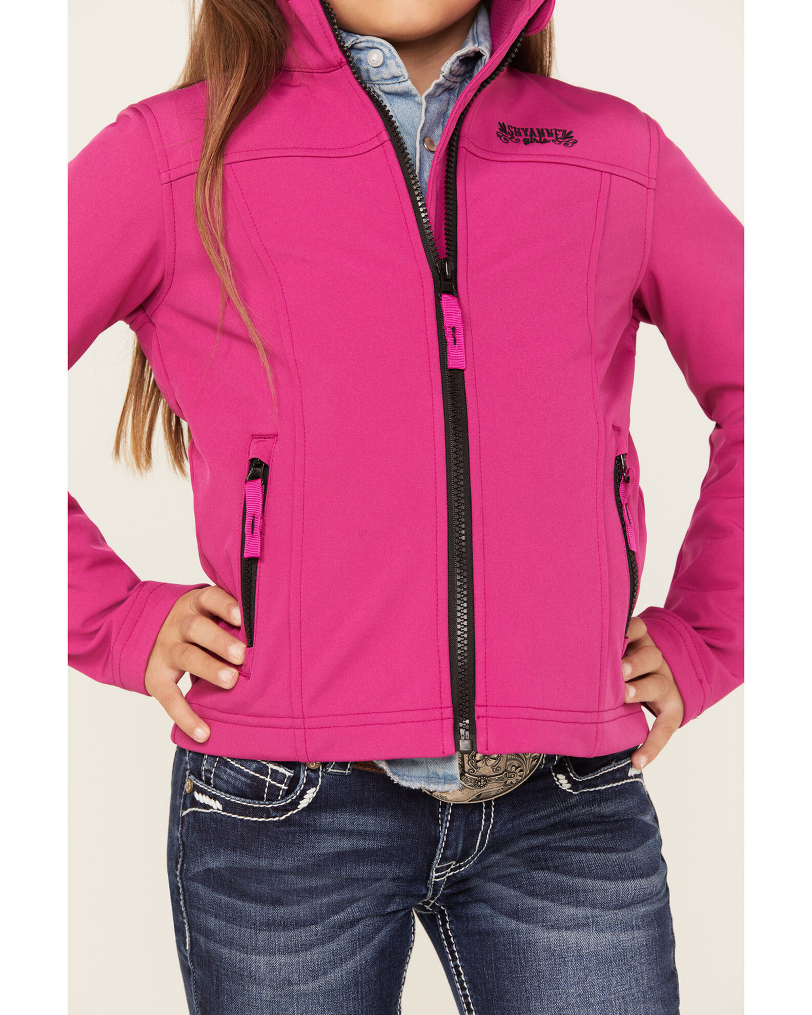 Image #3 - Shyanne Girls' Contrast Zip Softshell Jacket, , hi-res