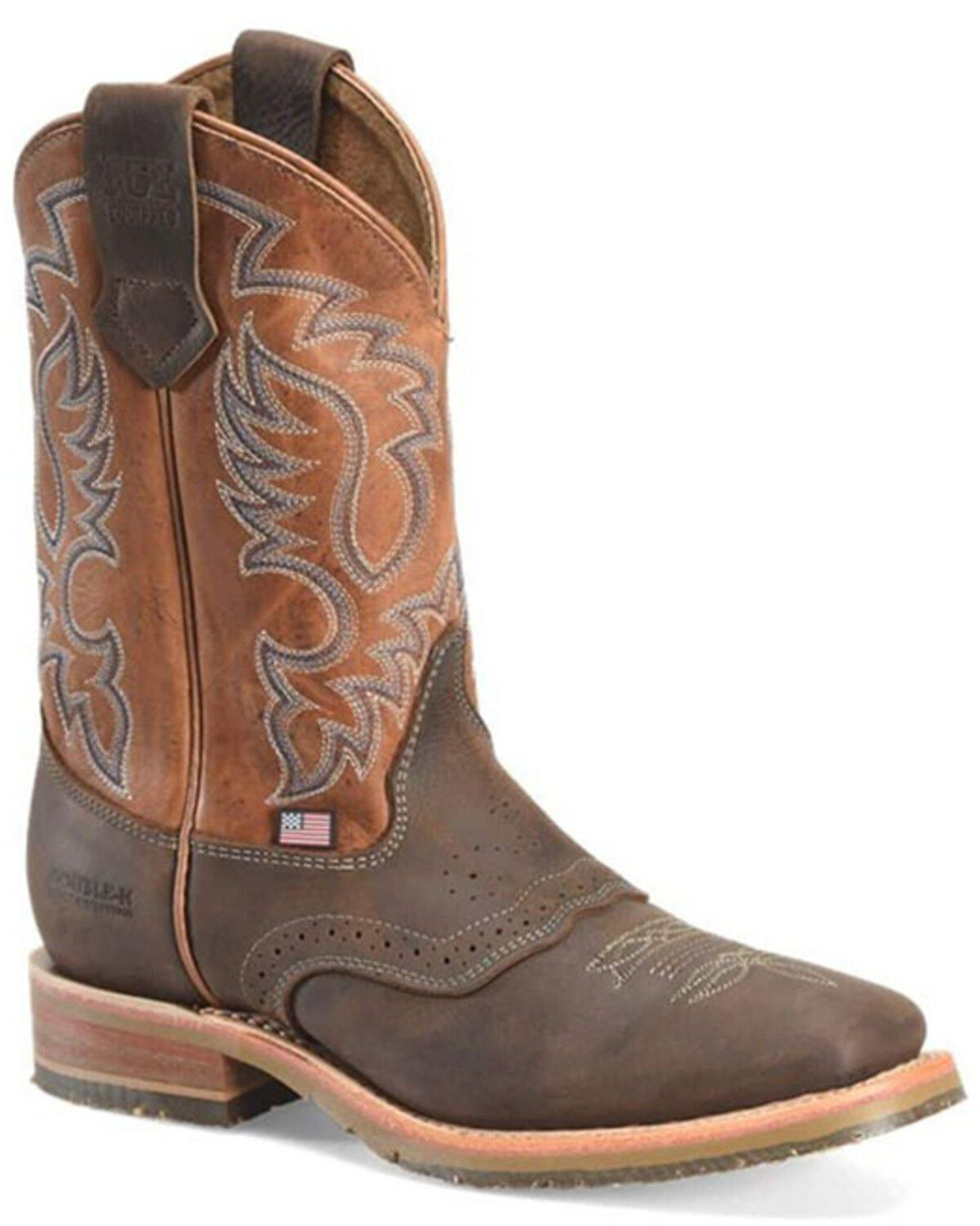 Image #1 - Double H Men's Fernandez Western Boots - Broad Square Toe, Brown, hi-res