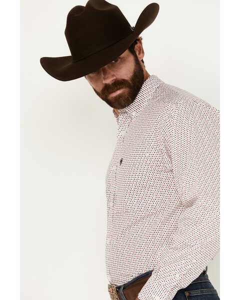 Image #2 - Ariat Men's Neithan Card Suits Print Long Sleeve Button-Down Western Shirt, White, hi-res