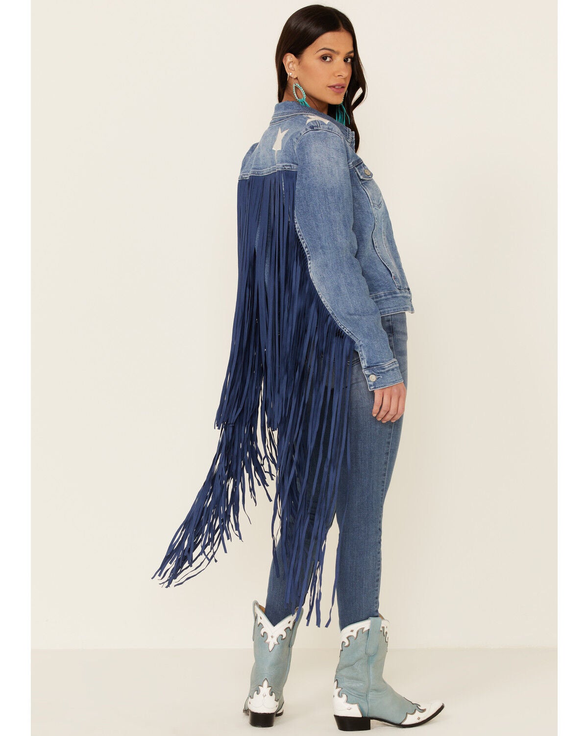Image #4 - Idyllwind Women's Superstar Fringe Denim Jacket , , hi-res