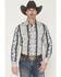 Image #1 - Wrangler Retro Men's Premium Paisley Striped Long Sleeve Snap Western Shirt, Cream, hi-res