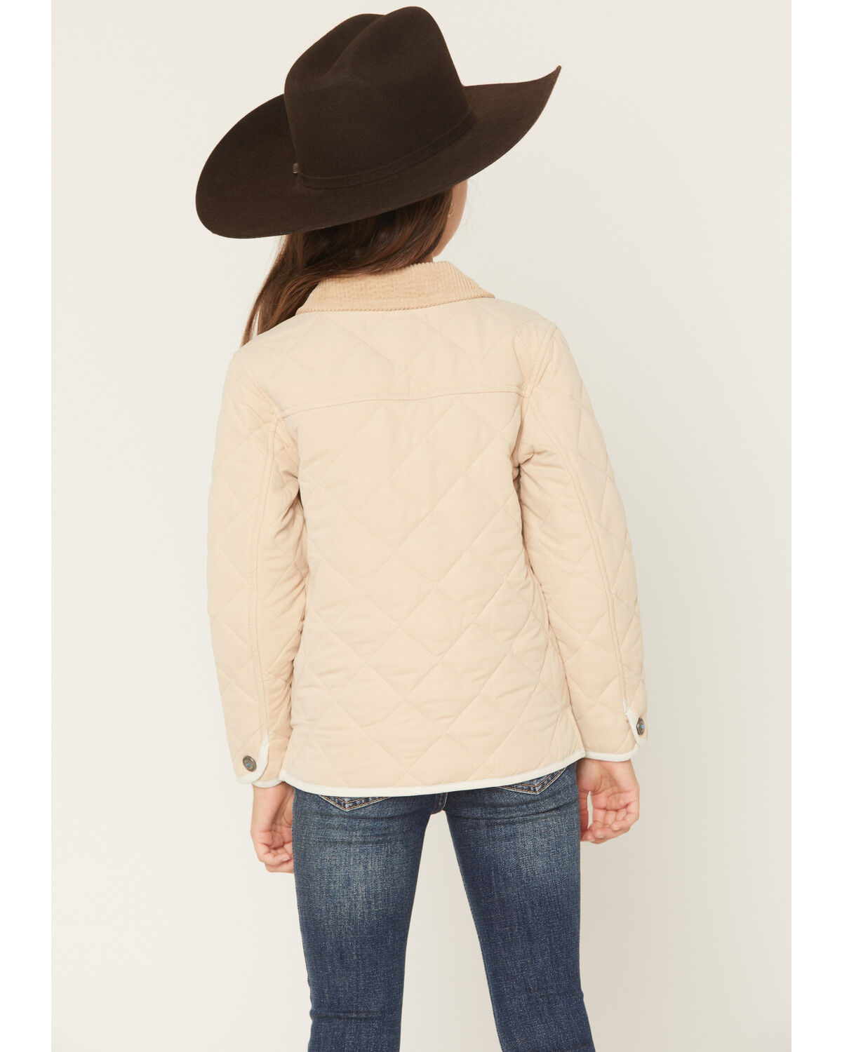 Image #4 - Shyanne Girls' Lilbet Quilted Snap Jacket, Khaki, hi-res