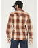 Image #4 - Carhartt Men's FR Montana Plaid Print Long Sleeve Snap Work Shirt, Wine, hi-res