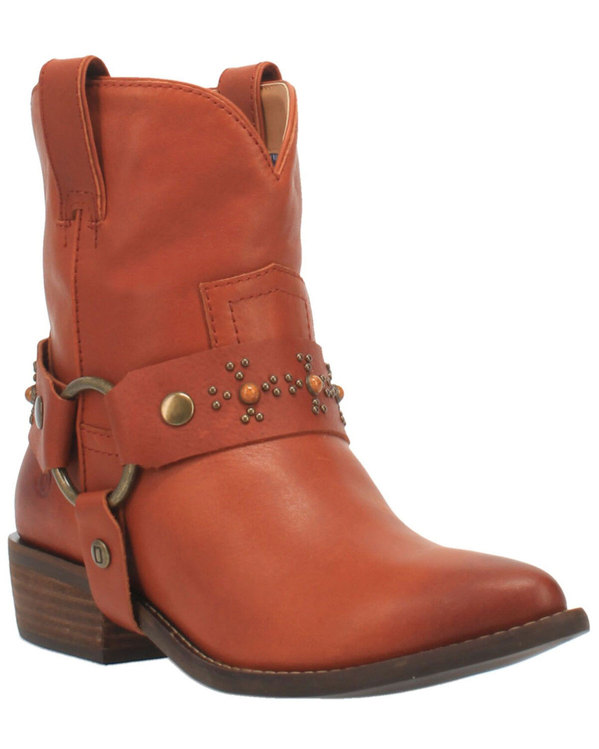 Image #1 - Dingo Women's Silverada Western Booties - Round Toe, Brown, hi-res